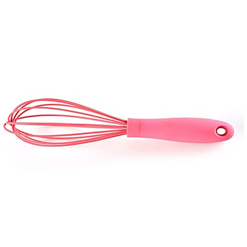 Batidor de huevos de cocina, mini batidores de silicona antiadherente, globo pequeño, para el hogar, diseño de alambre de acero 8
