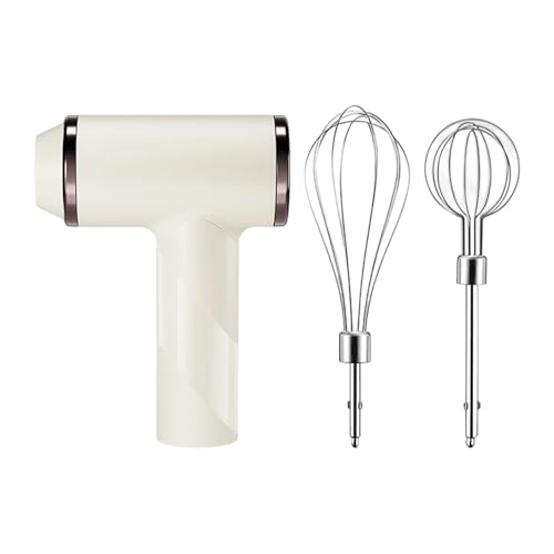Zktfyshk Versátil batidora de mano de cocina de 800 mAh, batería de 3 velocidades, opción con accesorios para entusiastas de la cocina, mezclador de acero inoxidable