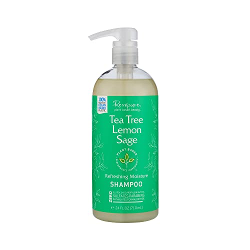 Renpure Plant Based Tea Tree and Rosemary Refresh and Rebalance Shampoo - Soothes Dry Scalp -...