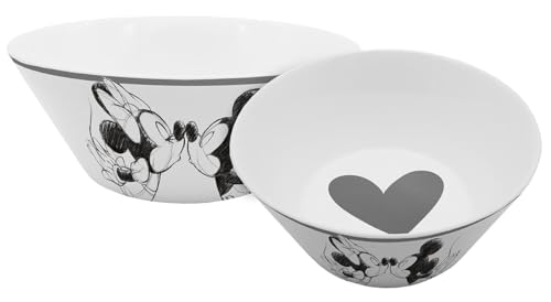 Bol à céréales Mickey Kiss Sketch - Gris argenté - 400 ml