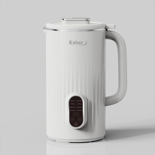Image of Kuhuz Nut Milk Maker,32oz Automatic Soy Milk Machine For Homemade Almond,Oat,Coconut Plant Based & Non-Dairy Beverages,12H Time Delay,Auto-Clean,Keep Warm,White