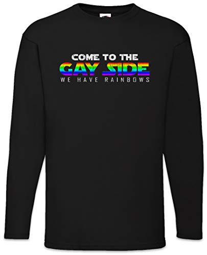 Come to The Gay Side T-Shirt à Manches Longues Urban Backwoods en coton noir de style unique