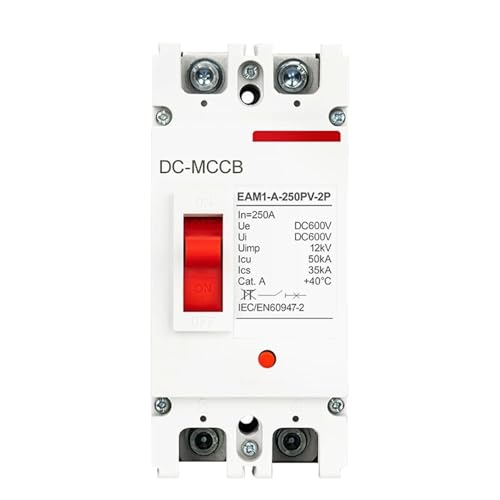 Disjoncteur solaire 2P CC MCCB 160A contre surcharges pour onduleur et batterie solaire