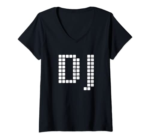 Mujer Funny DJ Pioneer Sounds Controller Disc Jockey Altavoces Camiseta Cuello V