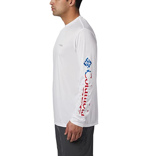 Columbia Men's Terminal Tackle PFG Sleeve™ Long Sleeve Shirt, White, Stars & Stripes, XX-Large4