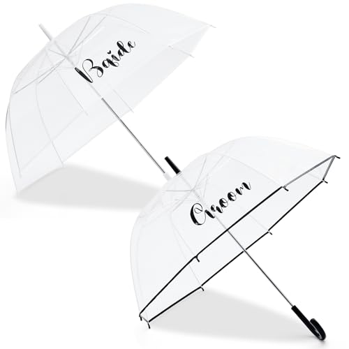 Clear Wedding Umbrellas with J Hook Handle