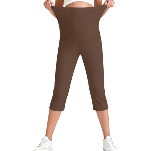 Pantalon de maternité avec poches et taille haute extensible