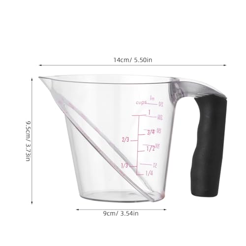 Vaso medidor plástico de 1 taza 250 ml con asa miniatura 4