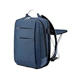[XVVX] バックパック 大容量 シートリュック 折りたたみチェアリュック 防水 超軽量 キャンプ スポーツ お出かけ 釣り アウトドア マリンレジャー 通勤 ビジネス トラベル リュックサック 椅子付き (ダークブルー,16インチ)