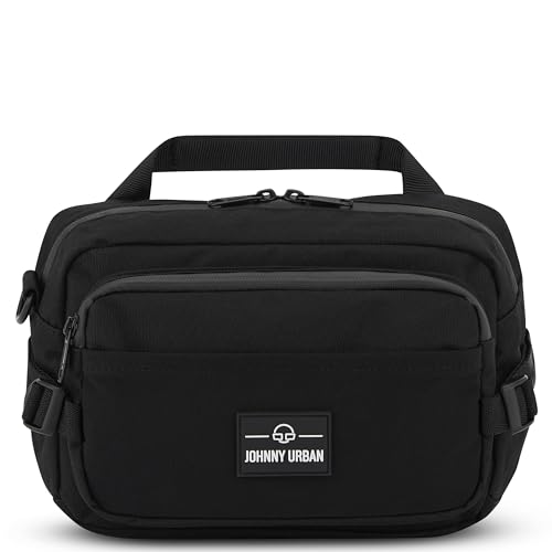 Johnny Urban Bauchtasche Herren & Damen Schwarz - Travis - Geräumige Gürteltasche Groß für Wandern Reisen Outdoor - Verstellbarer Gurt & Wasserabweisend