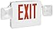 Morris Products 73030 Combo LED Exit Light, Red LED Color, White Housing (2)