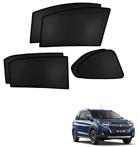 Image of Kozdiko Custom Fit Car Sun Shades Fix Non Magnetic Curtains Mesh Compatible for Maruti Suzuki XL6 / New Ertiga (2019-2025)