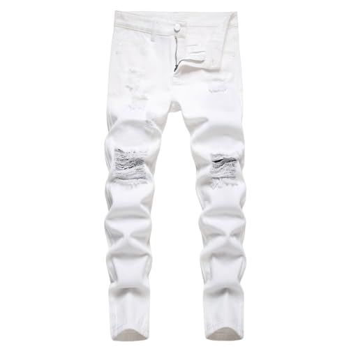Boy's Stretch Comfy Ripped Jeans Skinny Fit Destroyed Distressed Fashion Washed Denim Jeans Pants 3-16 Years