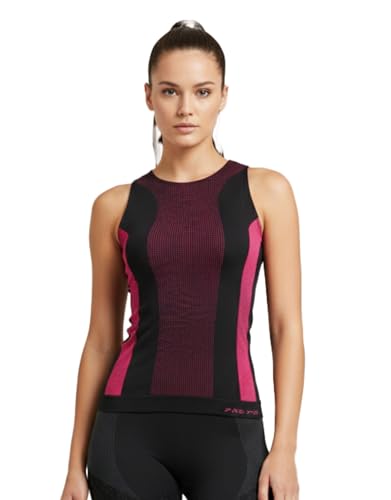 PRS Canotta Donna Sportiva Senza Cuciture - Abbigliamento Donna - Top Palestra per Fitness, Running, Yoga - Maglia Senza Cuciture, Traspirante ad Asciugatura Rapida (Nero, S/M)
