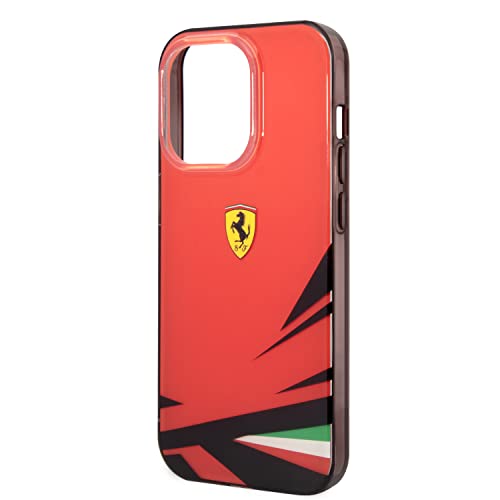 Image of CG MOBILE Ferrari PC /TPU Case With Double Layer Print Compatible with iPhone 14 Pro Max (Red)