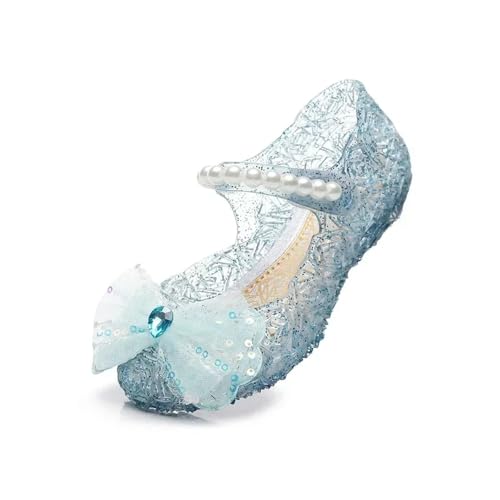 Princess Sandal Summer Adorable Beach Shoes Girls Lightweight Breathable Soft Bottom High Heels Crystal Sandals(Pink,28in17.2cm)4