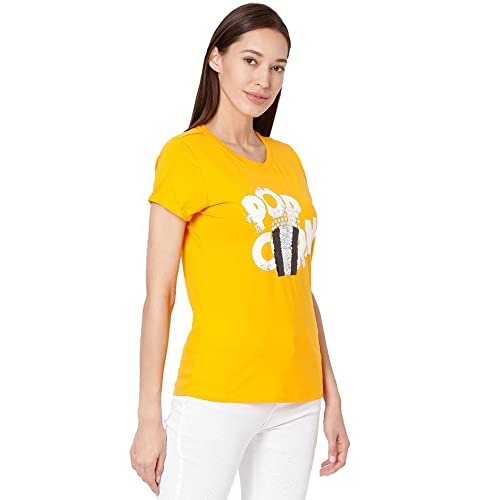 Image of Spykar Women's Printed Slim FIt T-Shirt
