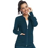 JEYONG Women's Zip Front Warm-Up Jacket (Caribbean, Medium)