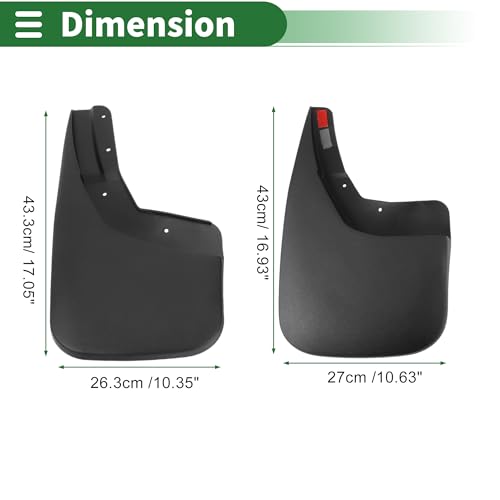 Image of Motoforti Mud Flaps Splash Guards Mud Guards for Chevrolet Silverado 2014-2018 W /Mount Accessories