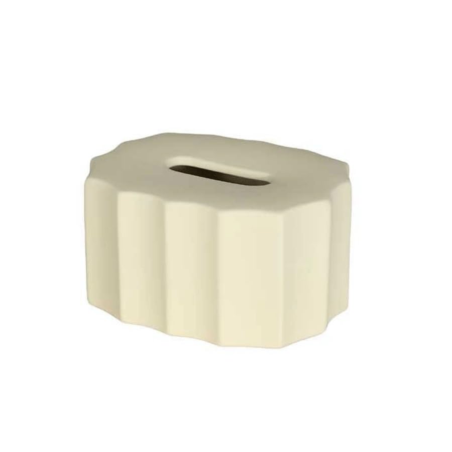 Soporte para Caja de pañuelos Decoración Sencilla con Caja de pañuelos, Mesa Centro, Papel Fumar, servilleta Creativa(Beige)