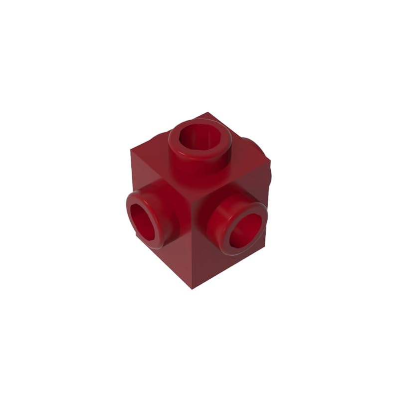 Gobricks 4733 Hinge Brick Brick Special 1x1 Studs on 4 Sides 50 Pieces GDS-650 Compatible with Lego Building Blocks Color:Dark Red
