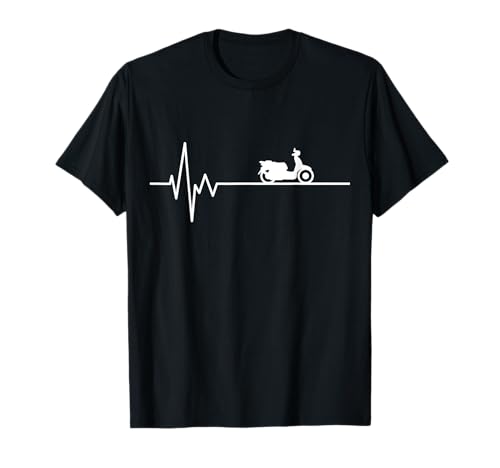 Trottinette avec battement de cœur pour cyclomoteur ECG Pulse T-Shirt