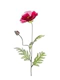 1 große Textilblüte (Ø ca. 12 cm) und 1 Knospe in Farbepink
