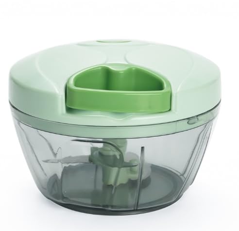 Picadora de ajo manual portátil, mini picadora manual de alimentos, procesador de alimentos de mano de cocina, cuerda de tracción, trituradora de picadora, trituradora de cebolla, para ajo, cebolla,