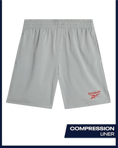 Reebok Boys Athletic Shorts Set - 2 Piece Summer Clothes Outfit with Graphic Tee and Gym Shorts with Inner Compression Lining4