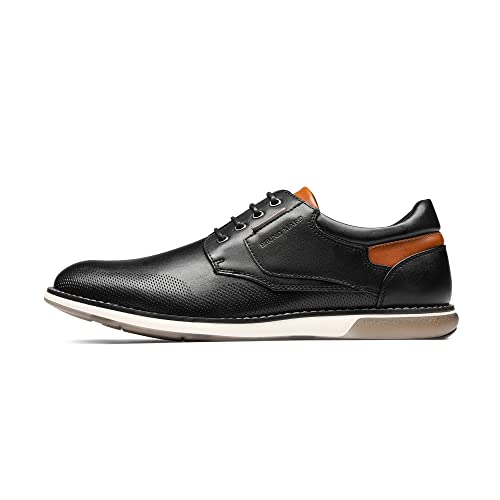 Bruno Marc Men's Dress Oxfords Casual Derby Sneakers,Black,9 by Bruno Marc - Used condition - Image 4