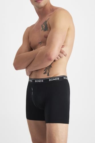 Bonds mens Underwear Boxer Briefs Pack, Guyfront Men's Boxer Briefs, Mid-length Underwear, Viscose/Bamboo, 3-pack3