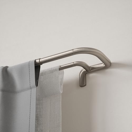 Umbra Twilight 遮光ダブルカーテンロッド 窓用 28 to 48-inch シルバー 1005799-782-REM