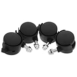 INOOMP Ruedas Giratorias Para Calefactor Eléctrico De Aceite Freno, Vástago Roscado De 8 Mm, Ruedas De Repuesto De Plástico Para Muebles, Asientos De Baño y Carros, Paquete De 4 Unidades