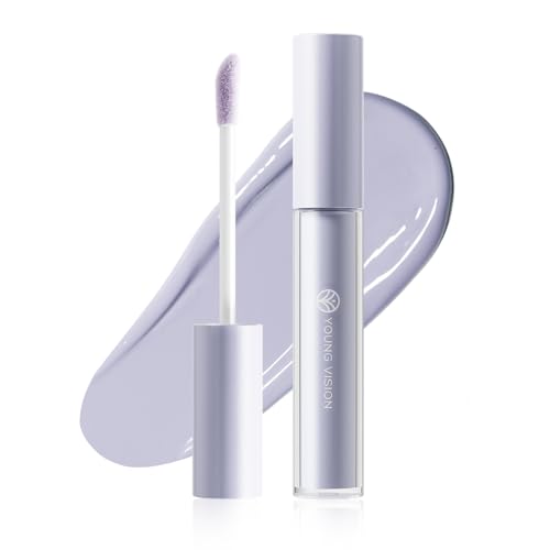 YOUNG VISION Purple Color Correcting Concealer Corrector, Long Lasting Brightening Full Coverage Weightless All-Day Liquid Concealer, Natural Coverage, Purple for Sallow Skin & Yellow Undertones