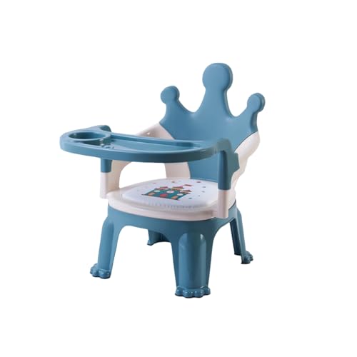 ベビーチェア ベビー テーブルチェア ポータブルテーブル お食事椅子 離乳食 クッション付き 椅子 安全 家具 キッズ スツール 4脚 簡単組立 軽量 携帯便利 プレゼント (ブルー)