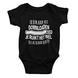 Baby romper - Ik ben aan het downloaden, je ruikt het wel als ik klaar ben!!! - korte mouw - papa - rompertjes baby met tekst - zwart met wit bedrukt rompers - rompertje - rompertjes (Maat 62)