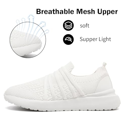 XKOWUOWomen's Slip On Thick Soled Shoes Walking Breathable Comfortable Pantshoes Outsole Thickening Sneakers for Workout Gym Cross Training Casual Platform Fashion2