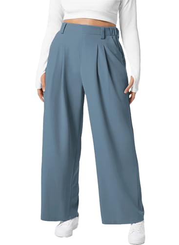 Eytino Plus Size Dress Pants Casual Wide Leg Palazzo Pants with