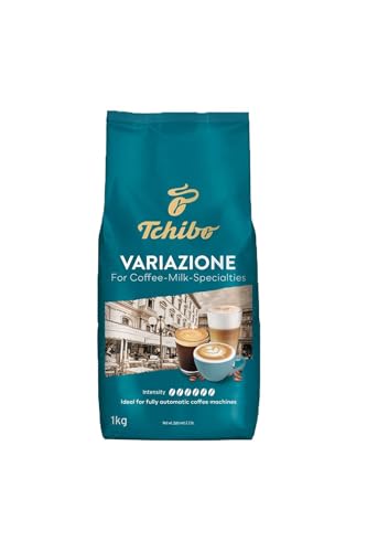 Tchibo Variazione Café en Grano Premium para Especialidades con Leche, Mezcla Brasil y Vietnam, Intensidad 6/6, 1 kg