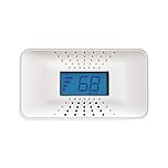 FIRST ALERT CO710 Carbon Monoxide Alarm with 10-Year Battery and Digital Temperature Display, 120 V, White, Pack of 1