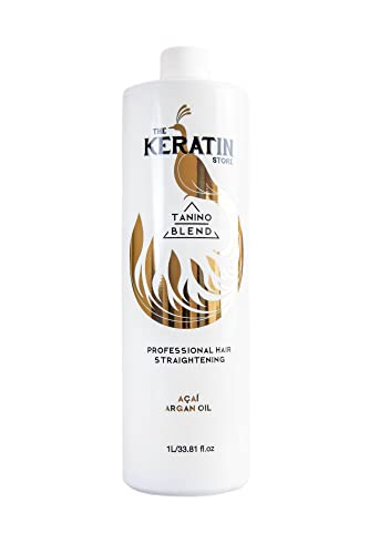 Tanino Blend | Brazilian Keratin Treatment | Salon Results, Smoothing, Moisturizing, Frizz Free Hair, Intensive Shine W/ Natural Ingredients Acai And Argan Oil - 1L/33.81 Fl.oz #TOP24