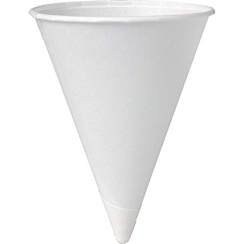 Solo 4 oz White Paper Cone Cups (Case of 5000) by DART - Image 3