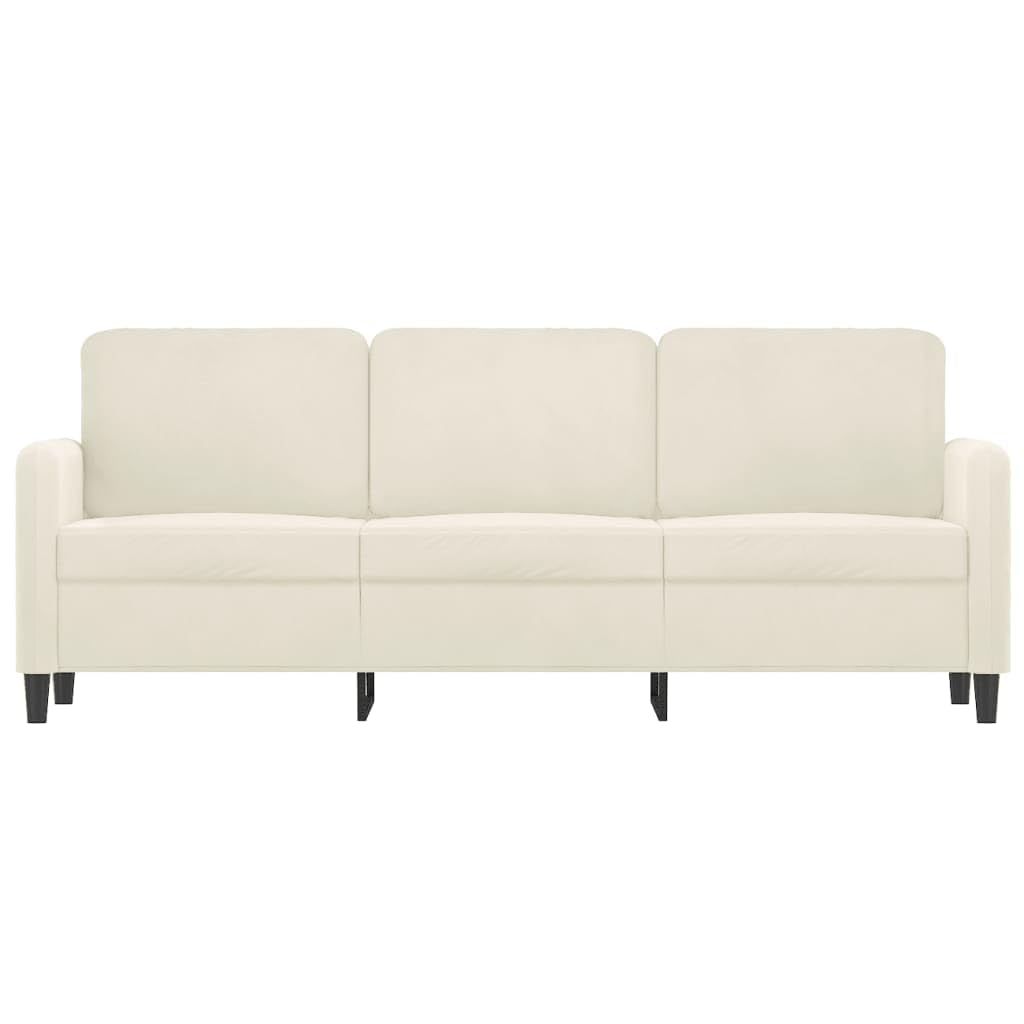Canapé 3 places en velours XXL confortable avec structure en métal pour salon Relax Meubles rembourrés
