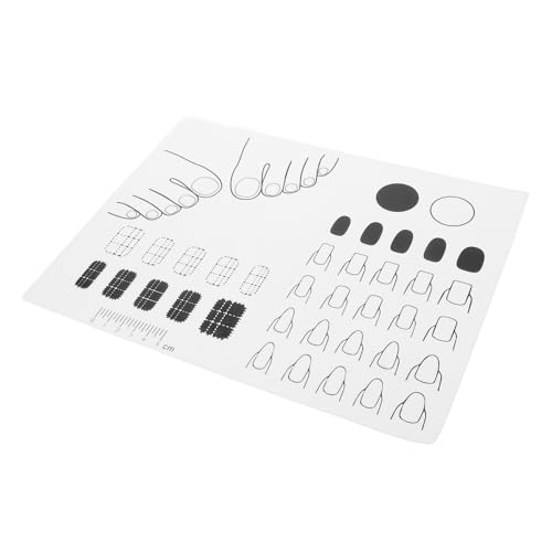 マニ マット 樹脂マット ネイルディスプレイ シリコンワークマット 塗装マット ノートパソコンのキーボードマット、マニ 用 シリコンクラフトマット 爪枕 白い シリカゲル KESYOO