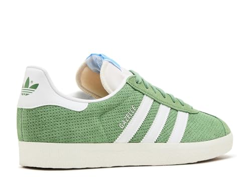 Image of adidas Men's Gazelle Indoor Sneaker, Preloved Green /Cloud White /Core White, Size 9.5