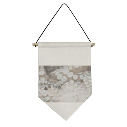 Bannière décorative en toile calamar pour salon moderne