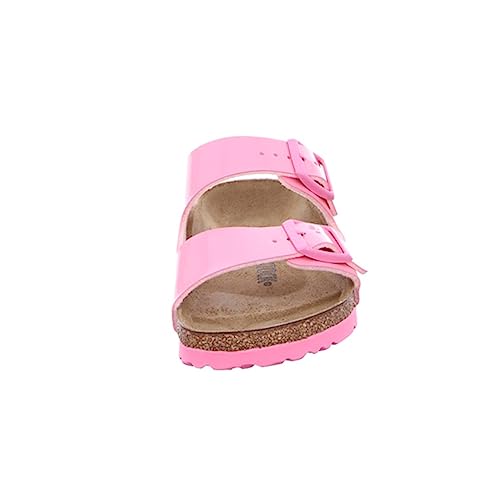 Image of Birkenstock Arizona SFB Mules /Clogs Women Gold Mules Shoes, Candy Pink, 7 US