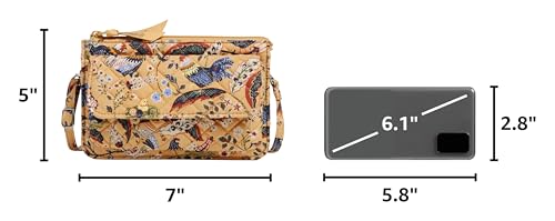 Image of Vera Bradley Women's Cotton Wallet Crossbody Purse with RFID Protection
