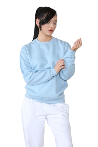 Super Nova Sweatshirts for Women UK | Women's Classic Sweatshirt | Multiple Colors & Sizes | Women's Sweatshirt (UK, Alpha, M, Regular, Regular, 1, Sky Blue)