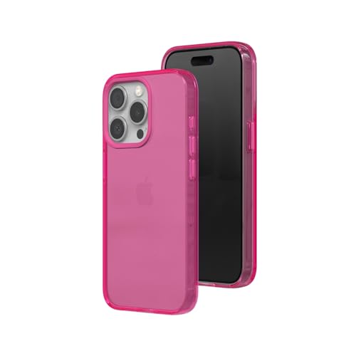 Coque iPhone 15 Pro antichoc transparente Rose Cerise JellyTint de RHINOSHIELD
